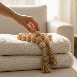 Wooden Beads Tassel Large