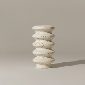 Travertine Candle Holder Large