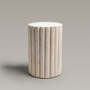 Travertine Side Table